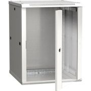 Шкаф 19 дюйм LINEA W 12U 600х600мм настен. стекл. дверь RAL7035 ITK LWR3-12U66-GF