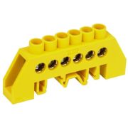 Шина PE «земля» в комб. DIN-изол. «Стойка» ШНИ-8х12-6-КС-Ж IEK YNN10-812-6DP-K05