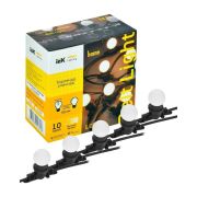 Гирлянда белт-лайт 5м 10 ламп WW тепл. бел. IP65 шнур черн. 3м 230В транзит IEK LGDU601-1-010-05-B-S-65