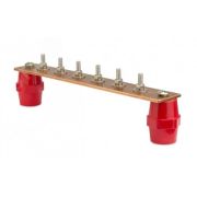 Шина заземляющая главная ГЗШ с изоляторами, 20 подключений, 680ммх40ммх4мм, медь