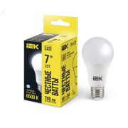 Лампа светодиодная A60 груша 7Вт 230В 6500К E27 IEK