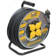 Удлинитель силовой 4 розетки шнур 50м КГ 3x2.5 УК50 с термозащитой IP44