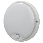 Светильник светодиодный ДПО 4100Д 12Вт IP54 4000K круг белый с инфракрасным датчиком движения IEK