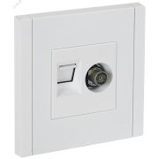 FORTE&PIANO Розетка двойная TV+RJ45 кат.5E FP236 белый IEK
