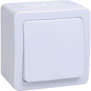 Гермес PLUS Выключатель одноклавишный проходной наружный белый IP54