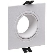 Светильник 4101 встраиваемый декоративный под лампу MR16 квадрат пластиковый белый