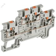 ARMAFIX Клемма пружинная Push-in CP-ML 2 ур. 2,5мм2 серая IEK