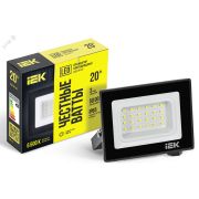 Прожектор СДО 06-20 светодиодный черный IP65 6500K IEK