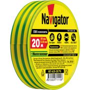 Изолента ПВХ 19мм (рул.20м) жел/зел. NIT-A19-20/YG Navigator 71115