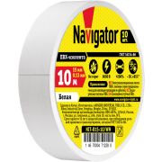 Изолента ПВХ 15мм (рул.10м) бел. NIT-B15-10/WH Navigator 71228