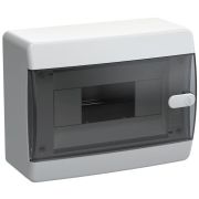 Корпус ЩРН-П-8 UNION Compact IP41 черн. прозр. дверь пластик. IEK UIC-KP12-N-08-41-K01
